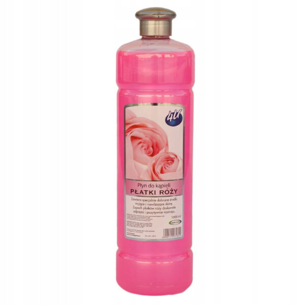 4U Płyn do kąpieli PŁATKI RÓŻ 1L