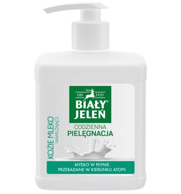 BIAŁY JELEŃ Mydło w płynie kozie mleko pompka 500ml
