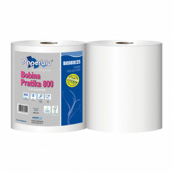 Czyściwo białe w roli 800, 2 warstwowe, celuloza, 2 rolki