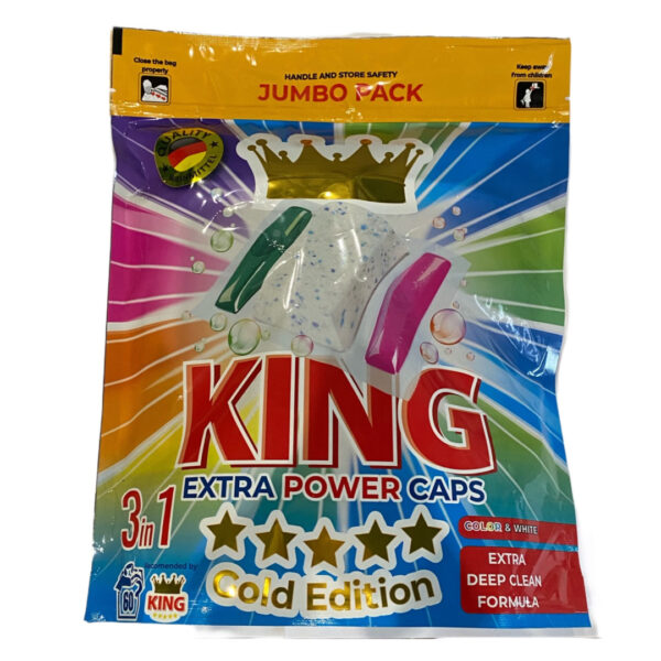 KING Kapsułki do prania UNIVERSAL 3w1 60szt